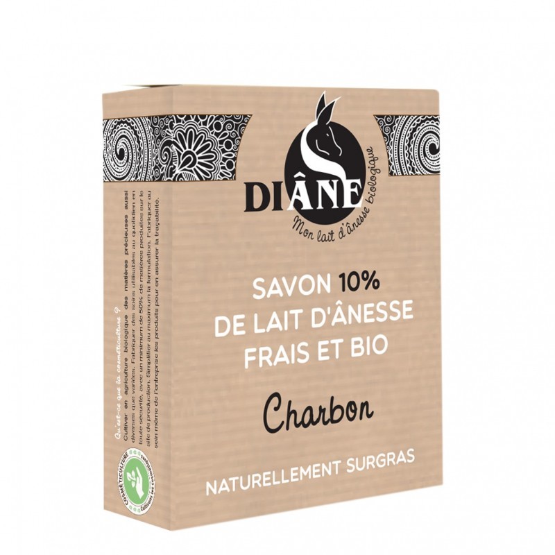 Savon 10% lait d ânesse charbon 100g