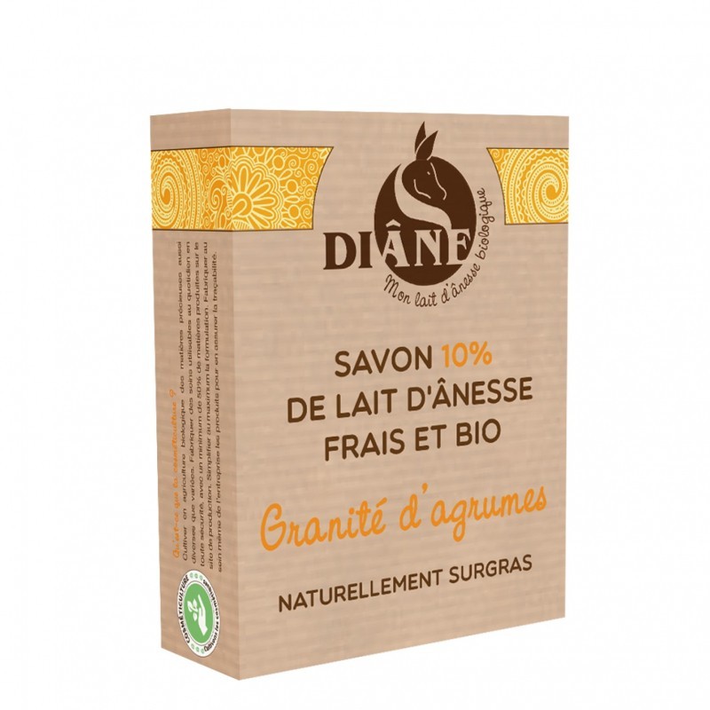 Savon 10% lait d ânesse granité d'agrumes 100g