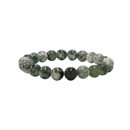 Bracelet agate arbre 8mm