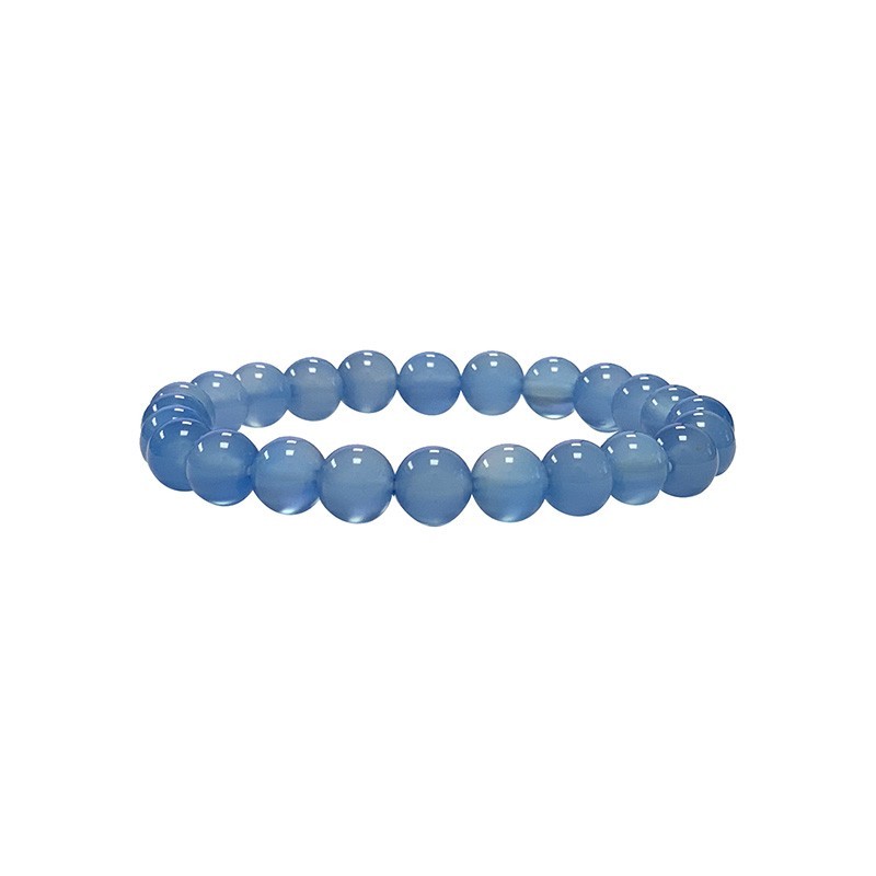 Bracelet agate bleue 8mm