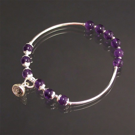 Bracelet amethyste argent 0.925