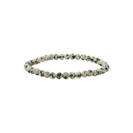 Bracelet jaspe dalmatien 4mm