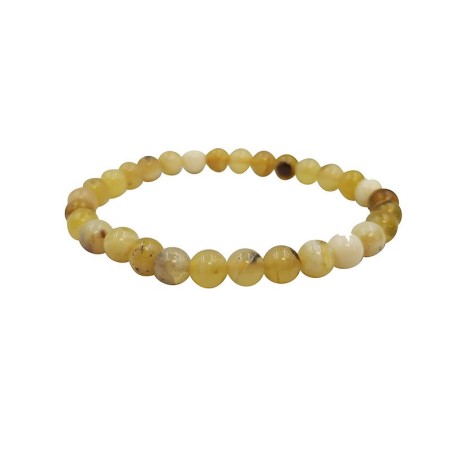 Bracelet opale jaune 6mm