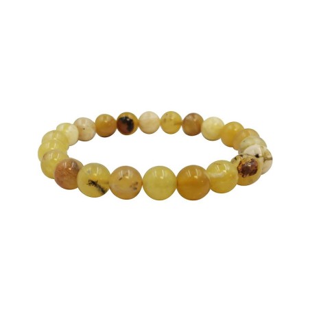 Bracelet opale jaune 8mm