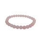 Bracelet quartz rose dépoli 8mm