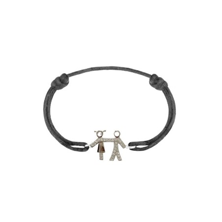 Bracelet tissu noir et enfants ag bsi10en