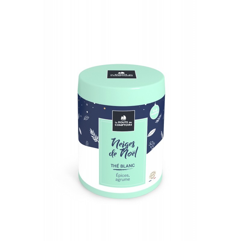 Thé blanc Neiges de Noël boite métal 50g Bio