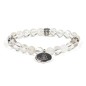 Bracelet cristal de roche bouddha 8mm