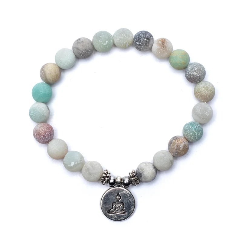 Bracelet amazonite bouddha 8mm