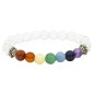 Bracelet 7 chakras cristal de roche 8mm