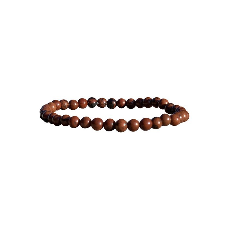 Bracelet obsidienne brune 4mm