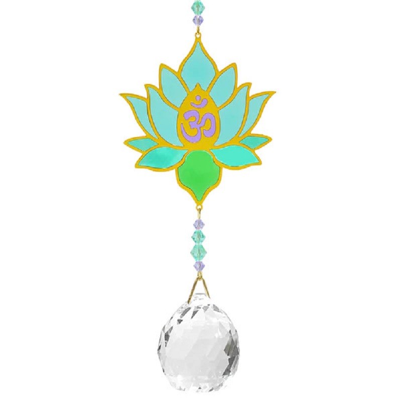 Cristal Feng Shui Lotus Bleu