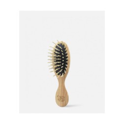 Petite brosse ovale frêne naturel avec sac coton